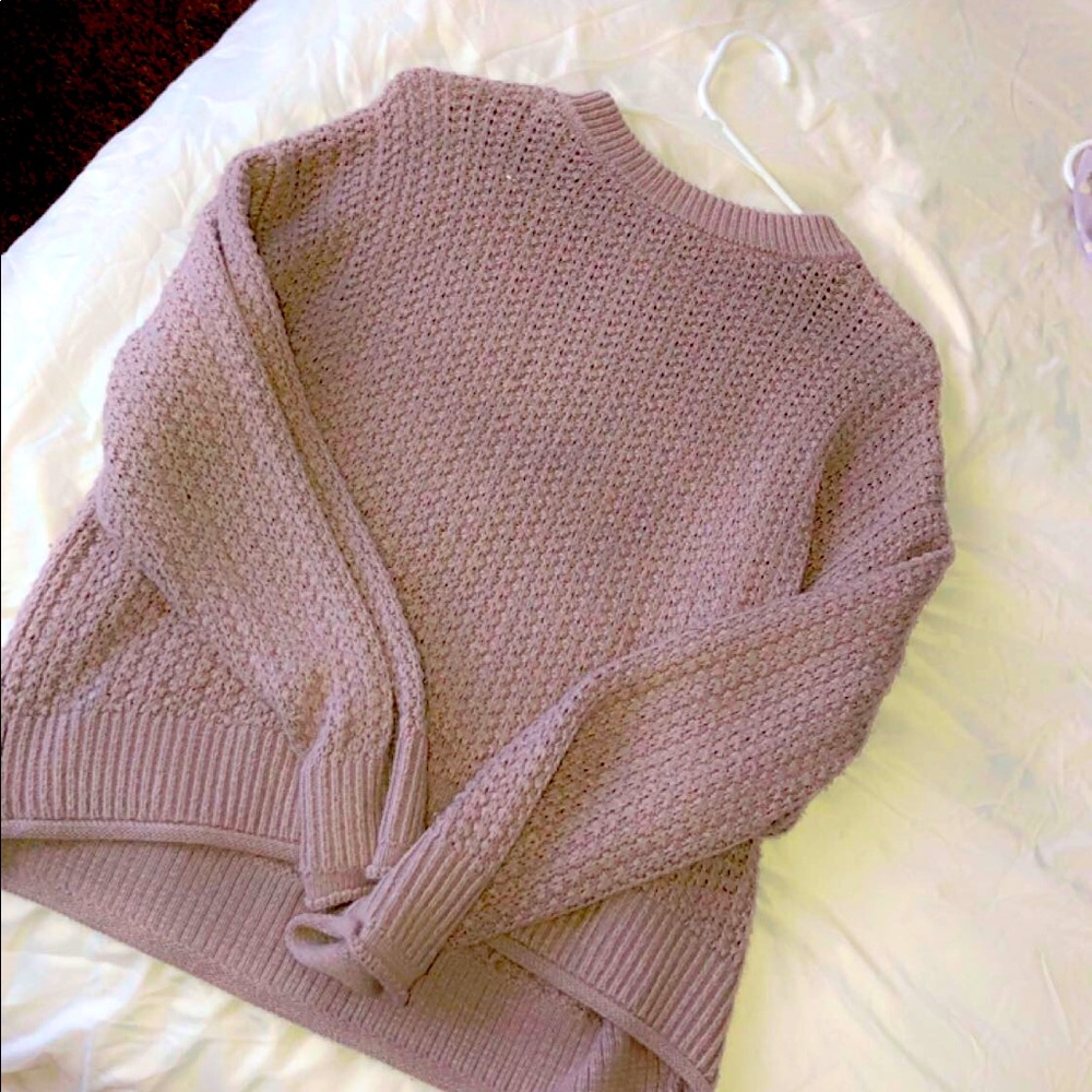 Purple cute knitted sweater
